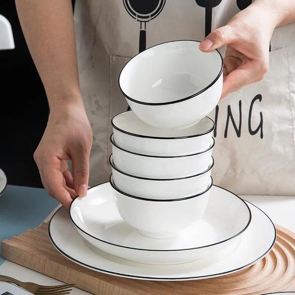 Тарелки в японском стиле Оптовая посуда набор бытовых керамических блюд подарки, подарившие палочки для еды