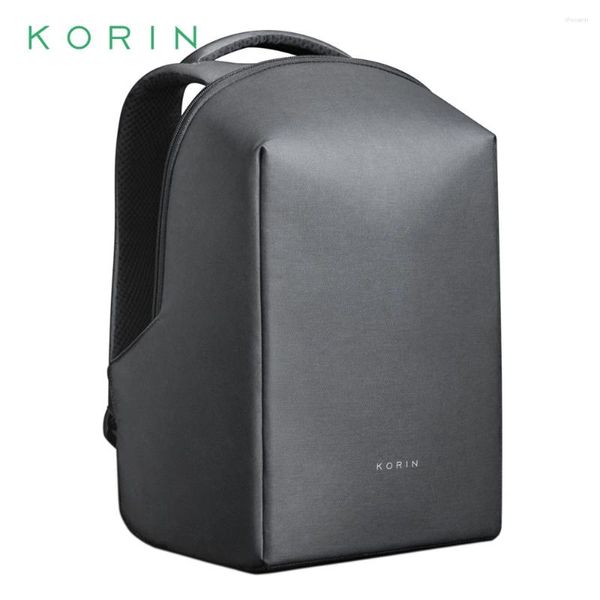 Backpack Korin Design Design Hipack Hidden Anti-roubo Homens USB CARREGA PO