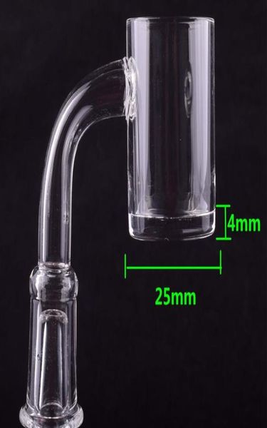 4 мм дно Banger Gavel Plat Top Quartz Banger Dab Nail 10 мм 14 мм 18 мм самца самка 45 90 градусов для Bong5267436