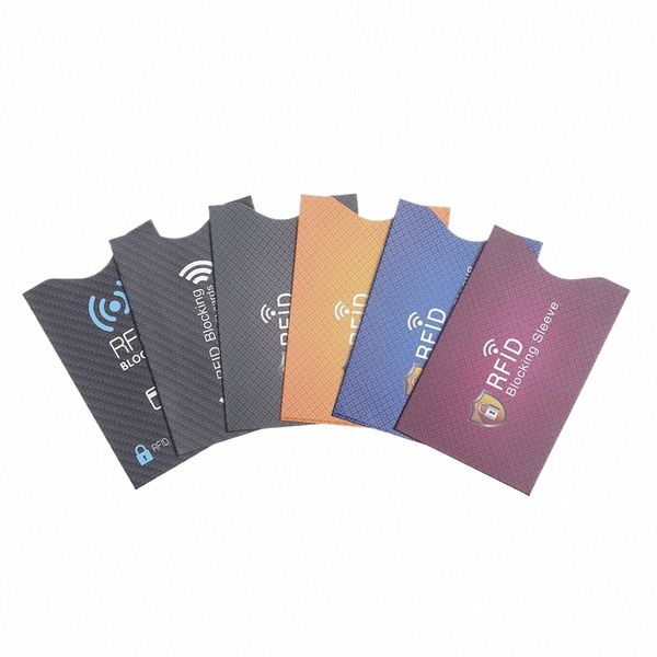 5 pezzi Nuovo furto anti -per per il protettore della carta di credito RFID Bloccando la custodia per la pelle del titolare della carta Coprite Case di carte di banca Protecti L3DS#