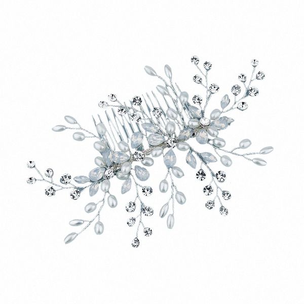 Crystal Pearl Hair Bridal Comblips clip per le donne Accories Accories Chieno per copricapo Gioielli Gift Gidesmaid Z2MV#