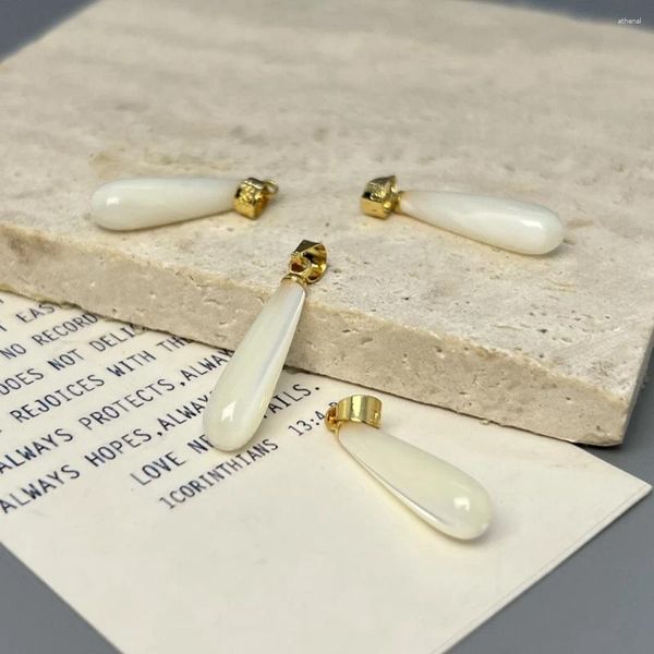 Anhänger Halsketten Mode Charms natürliche weiße Mop -Muschel Anhänger für Schmuck DIY Frauen Halskette Ohrringe Accessoires