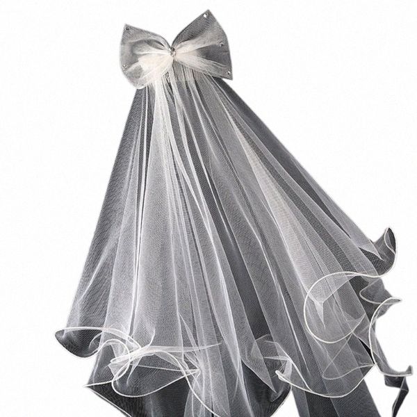 Velo da sposa con pettine per bambini per capelli da sposa Accories for Girls a 2 oggetti di abbellimento a 2 livelli per fotografare la nave da goccia 63zz#