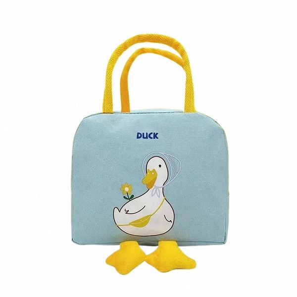 Bolsa de lancheira térmica de pato amarelo