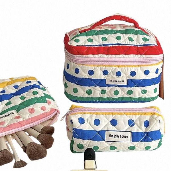 Polka Dots Ladies sacchi cosmetici di grande capacità borse per trucco da donna Girl Case Pencil Travel Portable Female Storage Borse C2AL#