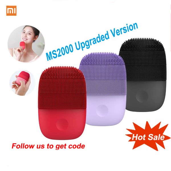 Prodotti xiaomi inface spazzola per la pulizia del viso mijia pulizia profonda faccia impermeabile silicone elettrico detergente per sonico pulito