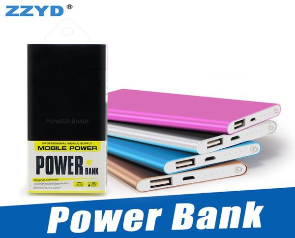 Zzyd portátil Ultra Thin Slim PowerBank 4000mAh Banco de energia para S8 Tablet PC para celular PC Externo Battery1638917