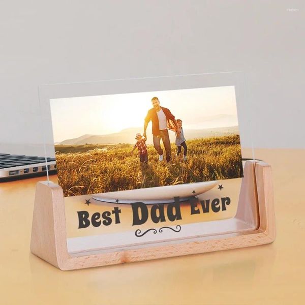 Frames Custom Dad Dad Ever Bilderrahmen Väter Tag Geschenkideen für Männer Daddy Ehemann Personalisierte Po -Geburtstag Gedenkgeschenke