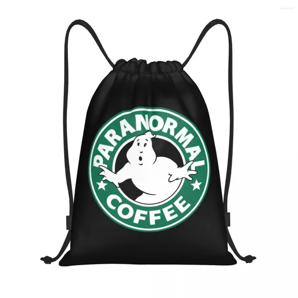 SAGGI SHOPINGS Ghost Buster Coffee con coregne Donne Donne portatili Sports Sackpack Supernatural Movie Movie Mackpacks