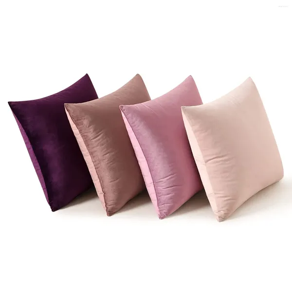 Set di cuscini di 4 Cover Velvet divano di divano Colori gradiente di decorazione moderna per il soggiorno