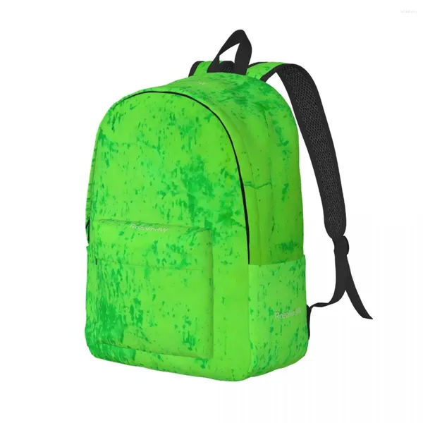 Backpack Green Moos Print Frauen Männer abstrakte Kunst Leichtes Rucksäcke Polyester Kawaii High School Taschen Reise Custom Rucksack