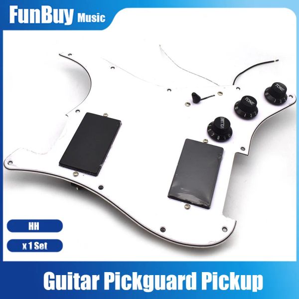 Gitar HH Yüklü önceden kablolama plakası 2 yakın humbucker bobini bölme gitar pickguard St Guitarra için elektro gitar pikap