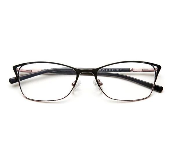 Óculos de sol Óculos de metal de tessalato Frame Mulheres CAT GLASSE Clear Vintage Myopia Myopia Myopia Mulher Optic6591662