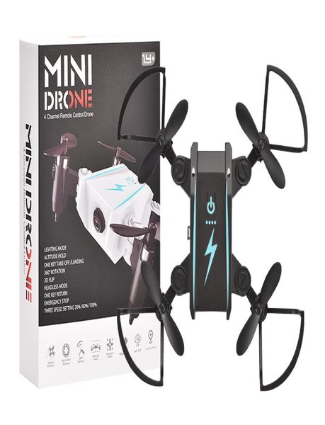 Mini Drone 24G Controle remoto 4 eixo RC Micro quadcopters com helicóptero voador do modo sem cabeça para crianças do presente de Natal Toys5574835