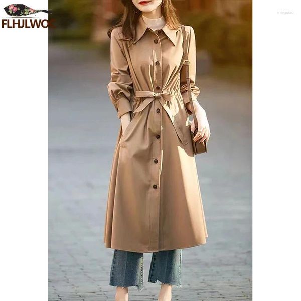 Casual Kleider Design Britisch-Stil Frauen Chic Korea Basic Wear Office Dame Robe Solid Retro Vintage Long Shirt Kleid Schnürgürtel Vestidos