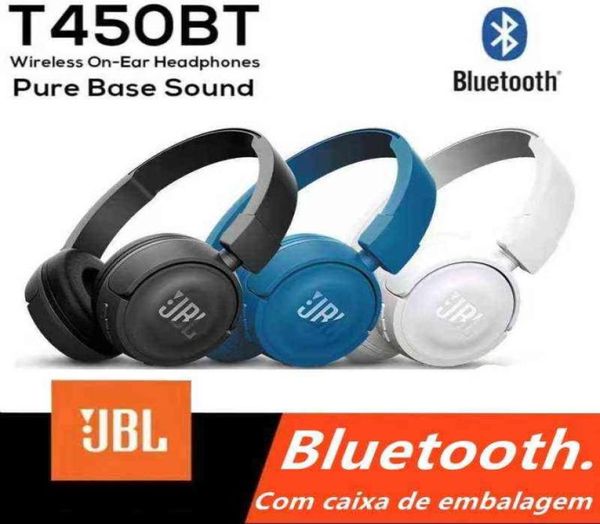 Гарнисты 450bt Bluetooth беспроводные наушники глубоко бас -звук снижение шума музыкальная спортивная игровая гарнитура складывается с микрофоном T2209168722836