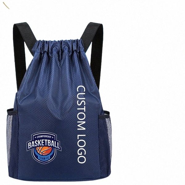 wasserdichtes Sport im Fitnessstudio Tasche Kordelbeutel Strand Basketball Tanz Yoga Bag Custom Logo verspannter Musterdruck Name Q6Me#