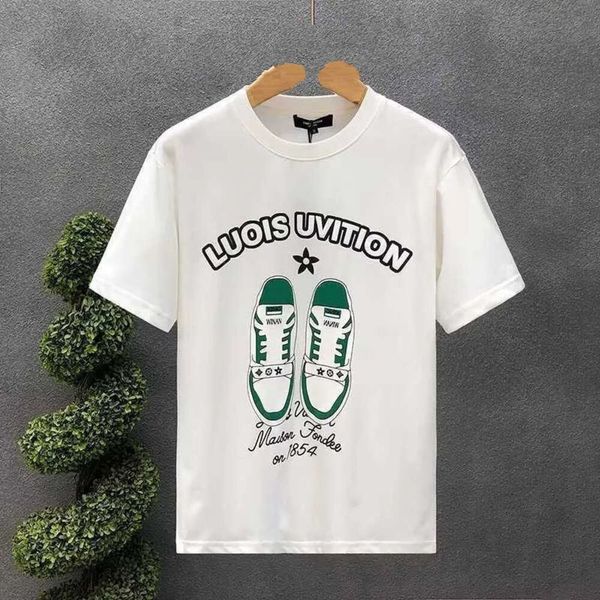 Camisetas de designer de roupas masculinas de manga curta Novo verão Sapatos coreanos personalizados T-shirt Rould Pullover Roul