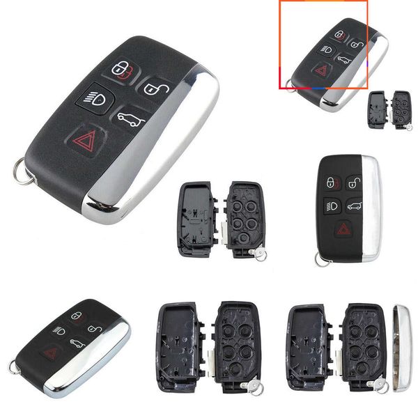 2024 5 Button Remote Car Key Shell Hülle Häuser mit Wörtern für Land Rover LR4 für Range Rover Sport Evoque für Jaguar XJ