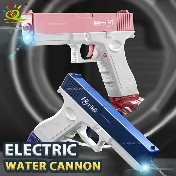 Gun Toys Electric Light Auto Burst Water Gun Canging Pistol Cannon Toys Summer Outdoor Shoot Game Toy Fort For Kids Boy Gift 240416