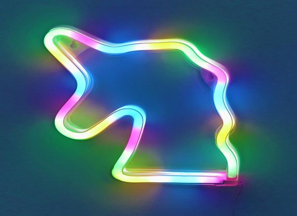 Romântico Ins Ins Ins Led Sign Neon Sign Flamingo UNICORN TUBO LUZ LOUN NOV