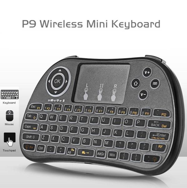 Mini -Tastatur 24 GHz Wireless Touchpad Gaming Keyboards Rainbow Backit Light Air Mouse für Android Smart TV Laptop Tablet Projec6878351