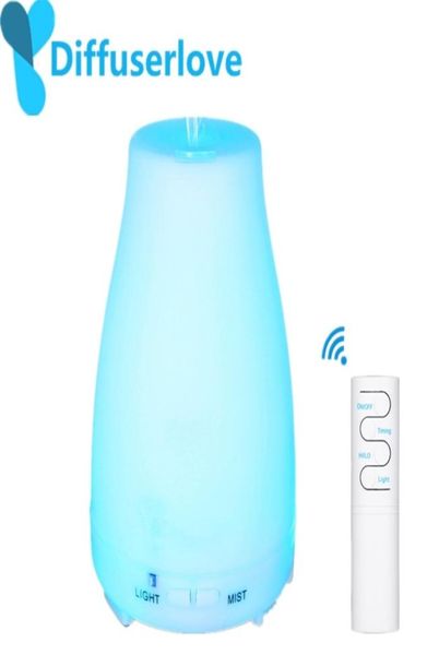 Diffuserlove 220 ml Remote Control Umidificatore d'aria ad ultrasuoni con aromaterapia elettrica LED Diffusore di olio essenziale Y2001138594034