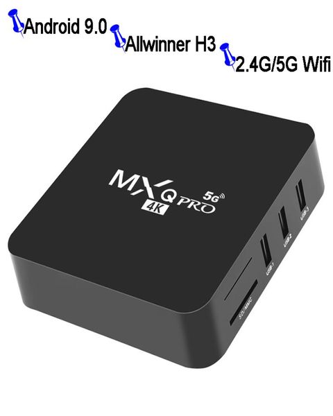 Android TV Box 1GB 8 GB MXQ Pro Allwinner H3 N Beta Build Quad Core 100m LAN 24G 5G Dual Band WiFi 4K VP9 HDR107215014