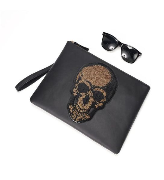 Bolsa de embreagem clássica Rivet Bolsas Bolsas de Purse Studs Carta de moda Pullet Carteira Top de qualidade Men Bags de noite