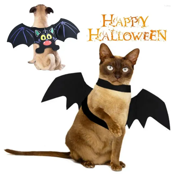 Vestuário de cachorro confortável traje de estimação colorido asas de morcego para cães gatos fáceis de usar festas de halloween ajustáveis