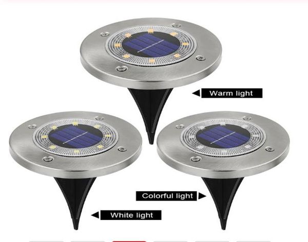 8 luzes solares de jardim solar externo LEDs Iluminação solar leve à prova d'água para a lâmpada solar para caminhos Deck Whitergb6188178