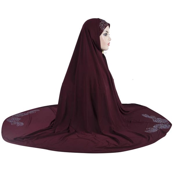 H222 Maxi Größe XXL 120*110 cm Muslim Pray Hijab Amira Ziehen Sie Schal Kopftuch Islamische Schals Turban Caps Bonnet 240402