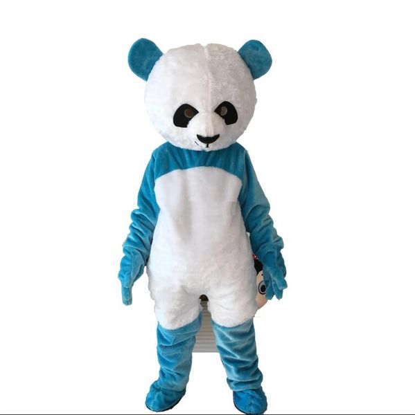 2024 Hot Sales Blue Panda Maskottchen Kostümanzug Halloween Party Game -Outfit Halloween Adult News