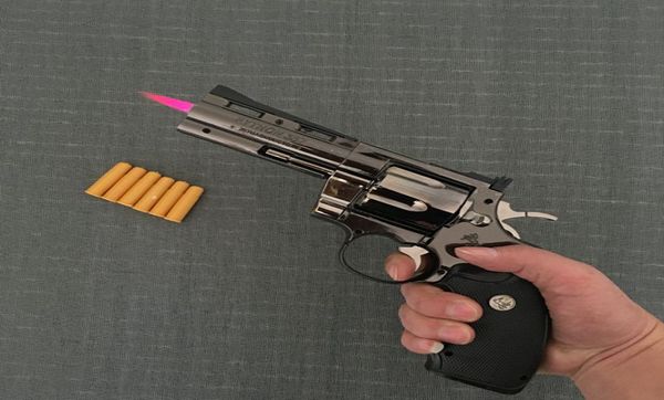 Револьвер Python более легкий металлический револьвер тип пистолета надувные ветропроницаемые украшения для легкой мебели Инициализированные украшения 357 Gun Li2801634