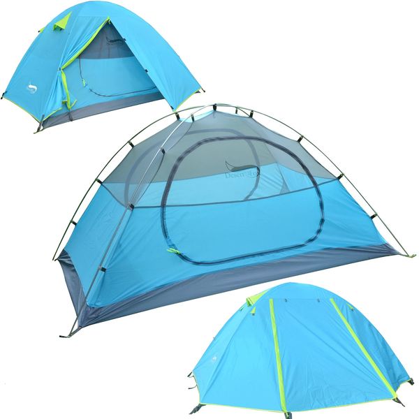 Desert Fox 3 Pessoas Família Camping Triple Backpack Backking Tents Seasons Pólo de alumínio ao ar livre escalando 240416