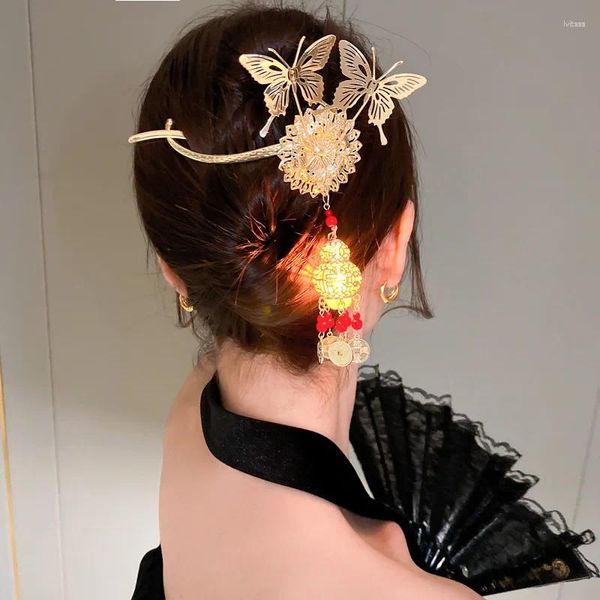A decoração de festa da moda e o vento pode brilhar cabodia, moeda de cabelo com borboleta flor de floresta versátil acessórios para cabelos femininos femininos