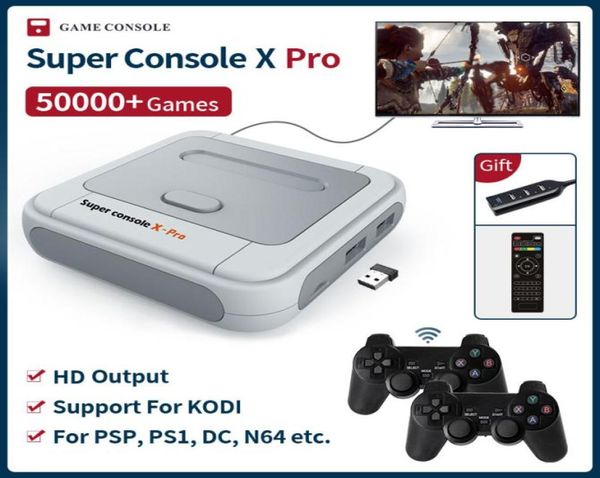 Super Console X Pro S905X HD Wi -Fi Вывод мини -видеоигр для видеоигр для PSPPS1N64DC Games Dual System Builtin 50000 Games 21034525166