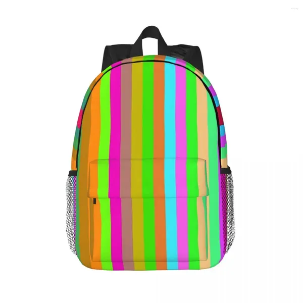 Rucksack vertikale Streifen Grafische Rucksäcke Teenager Bookbag Casual Schüler Schultaschen Laptop Rucksack Umhängetasche große Kapazität