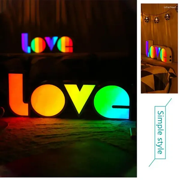 Dekorative Figurenstile LED English Luminous Light Box kreative Modellierung Vorschlag Geständnisurlaubslayout Dekor Nacht