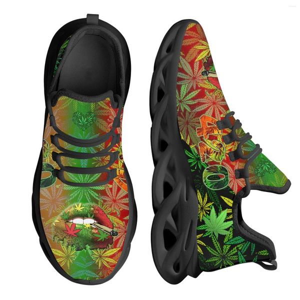 Lässige Schuhe Instantarts Frauenkomfort Turnschuhe Blätter sexy Lippen Design Outdoor Sport Leichtes Walkingschuhe Zapatos