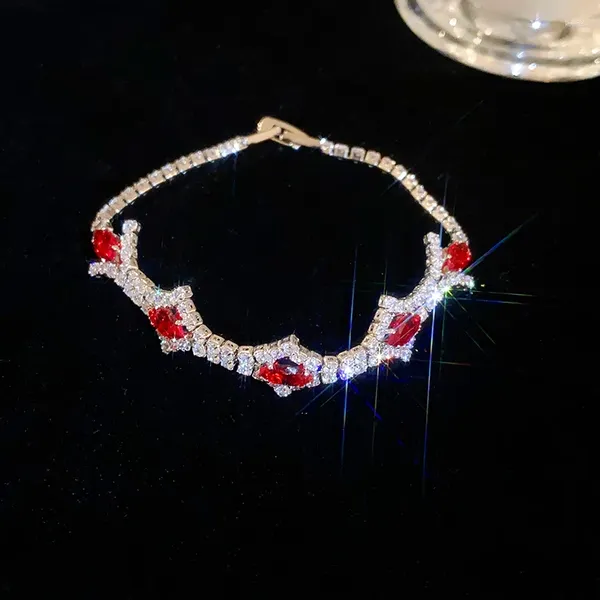 Link Armbänder eingelegtes Strass Zirkon Schnalle Armband für Frauen koreanische leichte Luxus hochwertige Sinnes Handschmuck Großhandel Großhandel