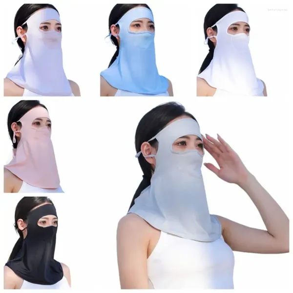 SCARPE IN ANTI-UV Summer Clery Suncreen Mask Face Gini Silk Bib Women Nallline Shield Shield Fishing