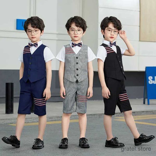 SUSSE GENTLEMAN KIDS SCUOLA ASSEGGIO SCHEDA BAMBINI SET DI GRANDAZIONE SET GIOST SIMMA+SHORT+BOWTIE 3PCS SUPEDE FORMALE FORMALE