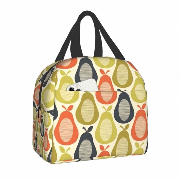 Skandinavische Kunst Orla Kiely Thermal Isoliertes Lunchbeutel tragbare Lunchbox für Kinderschule Multifunkti -Lebensmittelbeutel b9ds#