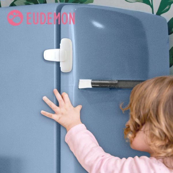 Sistema eudemon 2pcs legal frigorínea de porta de porta única para mini refrigeradores porta Proteção segura do bebê contra a segurança da bloqueio de crianças