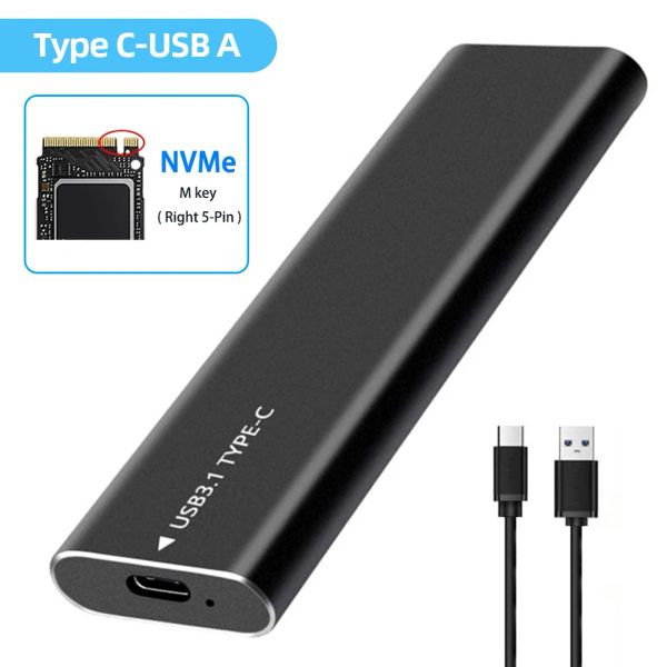 Resaggio M2 NVME Scatola disco a stato solido esterno 10 Gbps Drive Solid Drive Case Alluminio SSD portatile Box per laptop MacBook