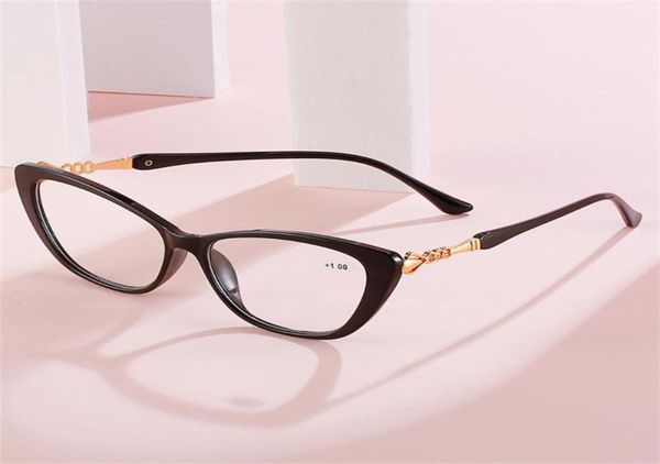 Óculos de sol Mulheres039s Fashion Cat Eye Frames Anti -azul Light Reading Glasses 2022 Designer de marca Prescrição prescrição para WOM7895844