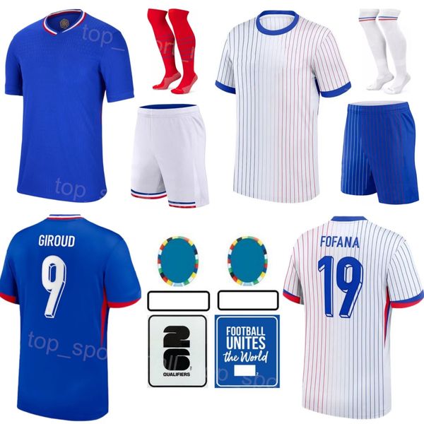 Man Youth 24 25 Euro Cup French 21 Lucas Soccer Jersey National Team 6 Camavinga 11 Dembele 13 Konate Zaire-Emery Griezmann Benzema Coman Lloris Football Kits