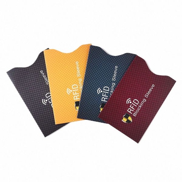 5pcs anti -furto per protezione per carta di credito RFID Bloccando la custodia per la pelle del titolare della carta Copertina Case di carte di banca Protecti Nuovo U9BB#