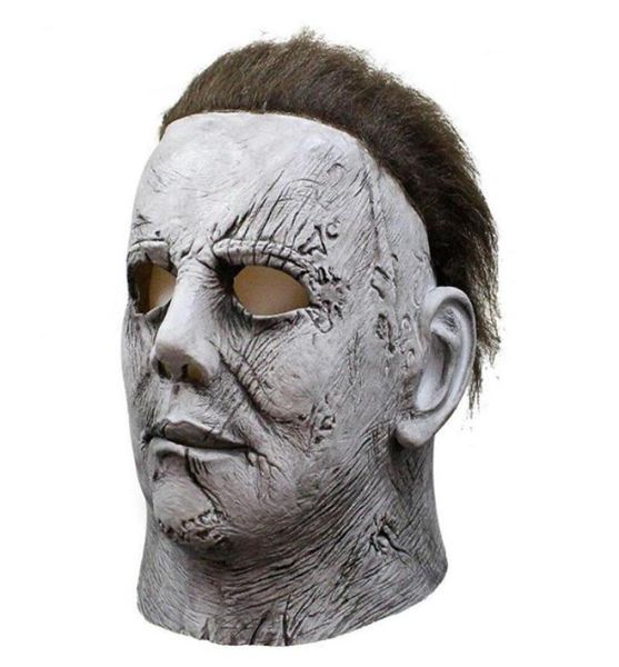 Máscaras de festa rctown filme Halloween horror II Michael myers máscara realista adulto látex suporte cosplay chapéu de fase de máscaras de máscaras Toy5241418